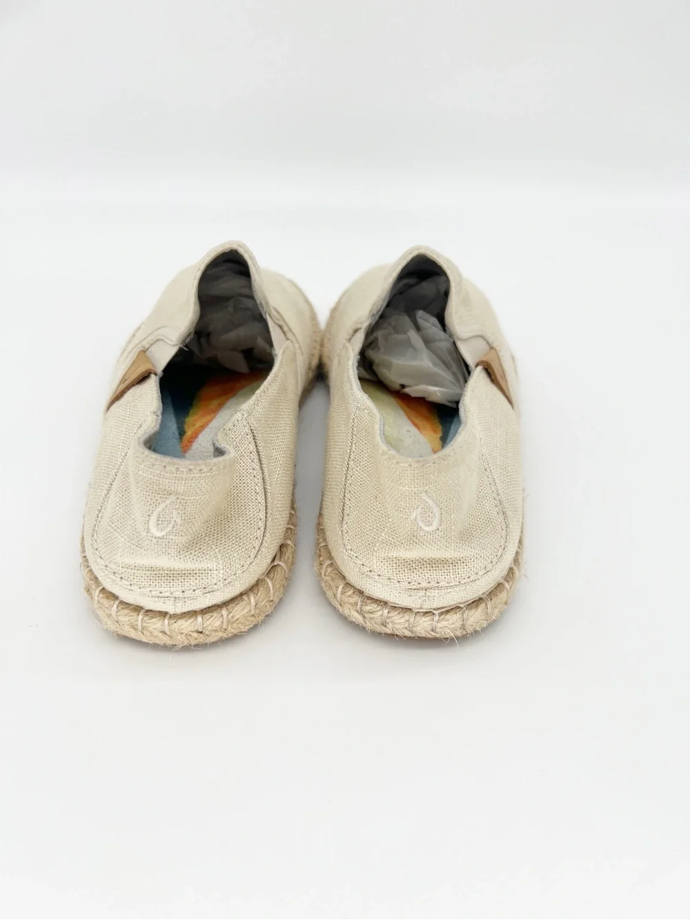 OluKai Women's Espadrille Slip-Ons in Beige